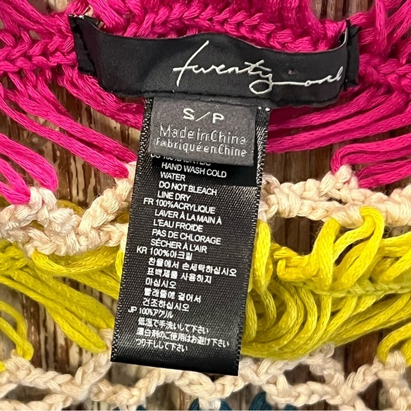 Multicolor Womens Crochet Fringe Boho Open Vest Size Small - Picture 2 of 5